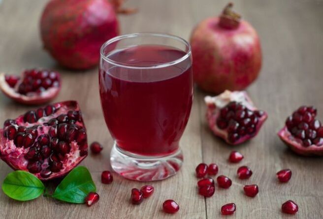 Granatapfelsaft zur Beseitigung von Parasiten.